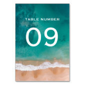 Numéro De Table Ocean Wave, Mariage plage (Dos)