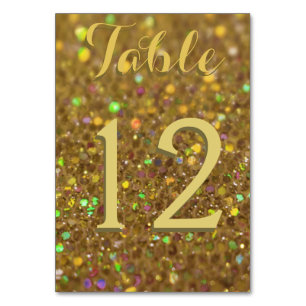 Numéro De Table Oeuvre d'apparence Parties scintillant or