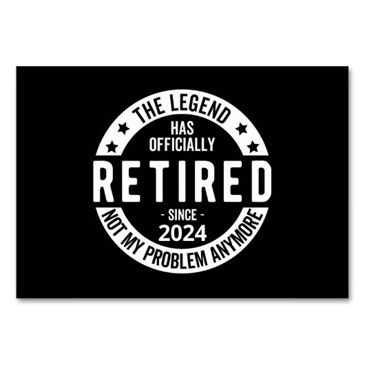 Numéro De Table officiellement retraité 2024 (Devant)