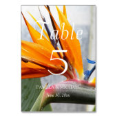Numéro De Table Oiseau tropical du Paradis Mariage floral (Dos)