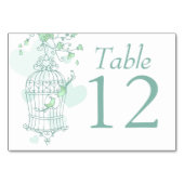 Numéro De Table oiseaux mariages ouvrir oiseaux niches numéros de (Dos)