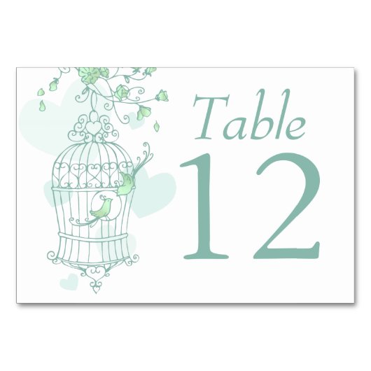 Numéro De Table oiseaux mariages ouvrir oiseaux niches numéros de (Devant)