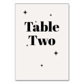 Numéro De Table OLIVIA Modern Ivory Celestin Mariage Petit déjeune (Dos)