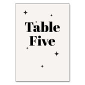 Numéro De Table OLIVIA Modern Ivory Celestin Mariage Petit déjeune (Dos)