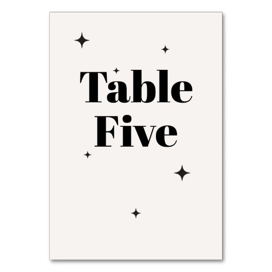 Numéro De Table OLIVIA Modern Ivory Celestin Mariage Petit déjeune (Par défaut)