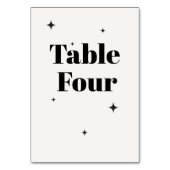 Numéro De Table OLIVIA Modern Ivory Celestin Mariage Petit déjeune (Dos)