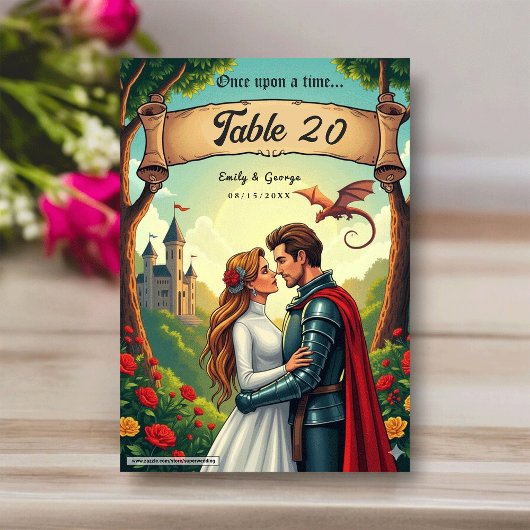 Numéro De Table Once Upon A Time Woodland Castle Fairytale Wedding