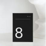 Numéro De Table Onyx Tuxedo Simple Plain Moderne Premium Élégant<br><div class="desc">*partie d'une collection</div>