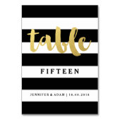 Numéro De Table Or chic | Numéros de tableau Gras noir (Par défaut)