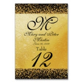 Numéro De Table Or et noir élégant (Par défaut)