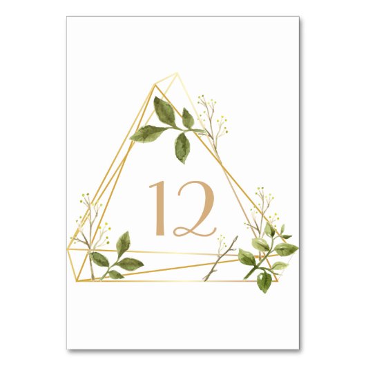 Numéro De Table or terrarium botanique aquarelle illustration (Par défaut)