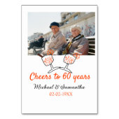 Numéro De Table Orange applaudit à 60 ans de mariage (Dos)