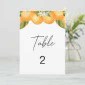 Numéro de table Oranges pour une Baby Shower avec (Debout devant)