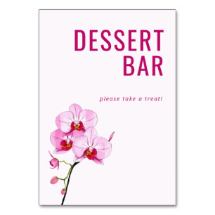 Numéro De Table Orchidée minimaliste rose joyeuse