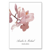 Numéro De Table Orchidée Rose Foncé (Dos)