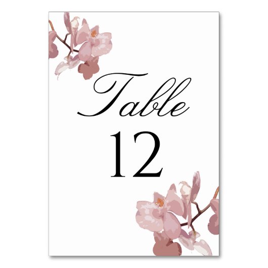 Numéro De Table Orchidée Rose Foncé (Par défaut)