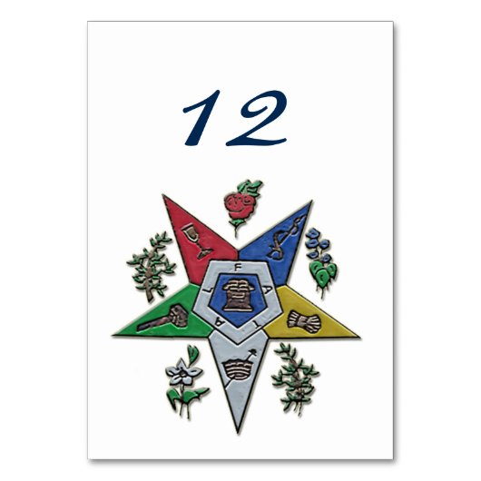 Numéro De Table Ordre De L'Étoile Orientale (Dos)