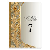 Numéro de table Ornate Or moderne (Dos)