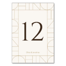Ornements Dorés Modernes Mariage Crème