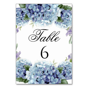 Numéro De Table Oubliez-Moi-Pas Fleurs Aquarelle Mariage élégant