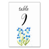 Numéro De Table Oubliez-moi pas le Mariage de fleurs de printemps  (Dos)
