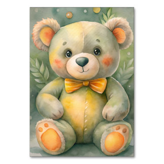 Numéro De Table Ours en peluche mignon
