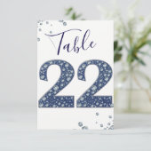Numéro de table pailleté Denim & Diamonds Bling 22 (Debout devant)