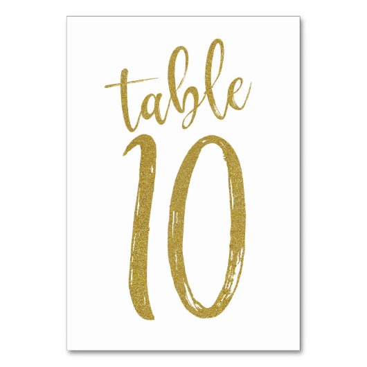 Numéro de table pailleté or 10 (Par défaut)