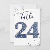 Numéro de table Paillettes Brillantes Denim & Diam (Devant)
