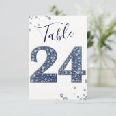 Numéro de table Paillettes Brillantes Denim & Diam (Debout devant)