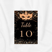 Numéro De Table Paillettes de masquerade en or noir