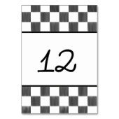 Numéro De Table Painted Black Checkerboard Pattern Wedding (Par défaut)