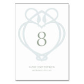 Numéro De Table Pale Blue Celtic Irlandais Swan Love Mariage (Dos)