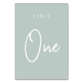 Numéro De Table Pale Sage Vert Main Scripté Table ONE (Par défaut)