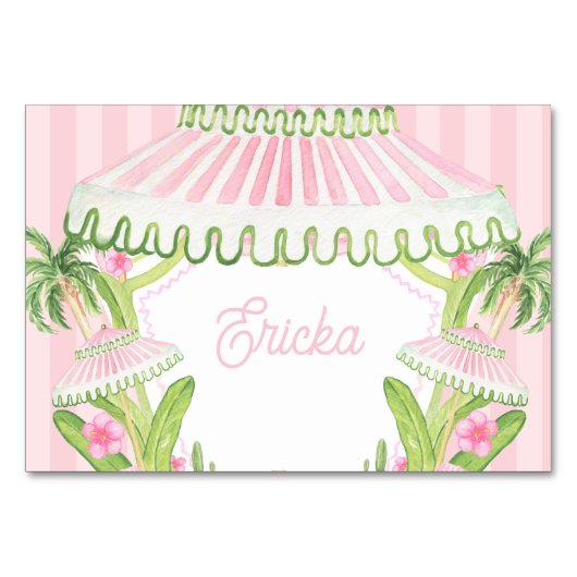 Numéro De Table Palm Beach Cabana Place Card (Devant)