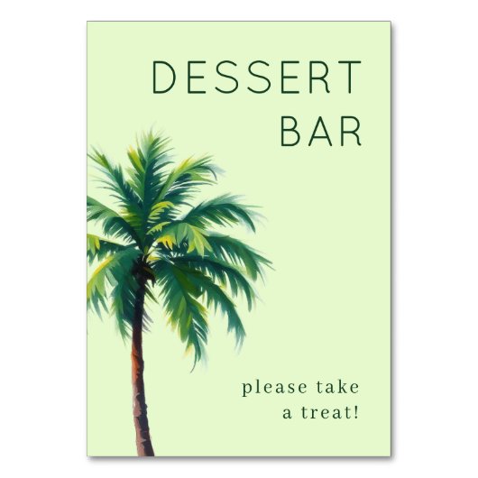 Numéro De Table Palmier Tropical Vert Joyeux (Par défaut)