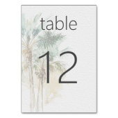 Numéro De Table Palmiers tropicaux Mariage moderne (Par défaut)