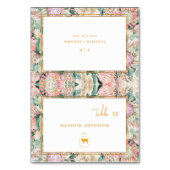 Numéro De Table Pampas Grass Beef Meal Choice Guest Name Card (Par défaut)