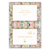 Numéro De Table Pampas Grass Chicken Meal Choice Guest Name Card (Par défaut)