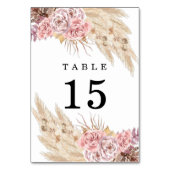 Numéro De Table Pampas Grass Floral Purple Mariage (Dos)