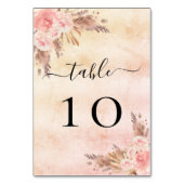 Numéro De Table Pampas herbe rose or rose rousse fleurs (Par défaut)