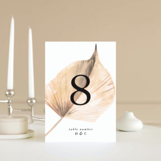 Numéro De Table Pampas Herbe Tropical Jungle Floral