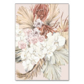 Numéro De Table Pampas rose séché Herbe Tropical Jungle Floral (Dos)