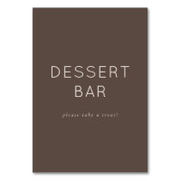 Panneau de bar à desserts minimaliste marron accue
