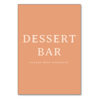 Panneau de bar à desserts minimaliste pêche chaude