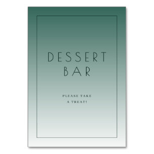 Numéro De Table Panneau de bar à desserts minimaliste sarcelle apa