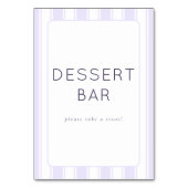 Numéro De Table Panneau de bar à desserts violet élégant (Dos)