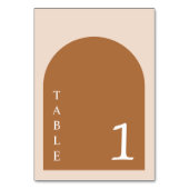 Numéro De Table Panneau de Favors Moderne Orange Brûlé Arqué MIA (Par défaut)