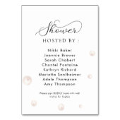 Numéro De Table Panneau de Fête des mariées Personnalisé 2 perles  (Dos)