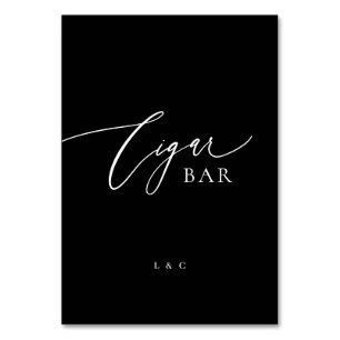 Numéro De Table Panneau de la barre de cigares du Mariage de calli